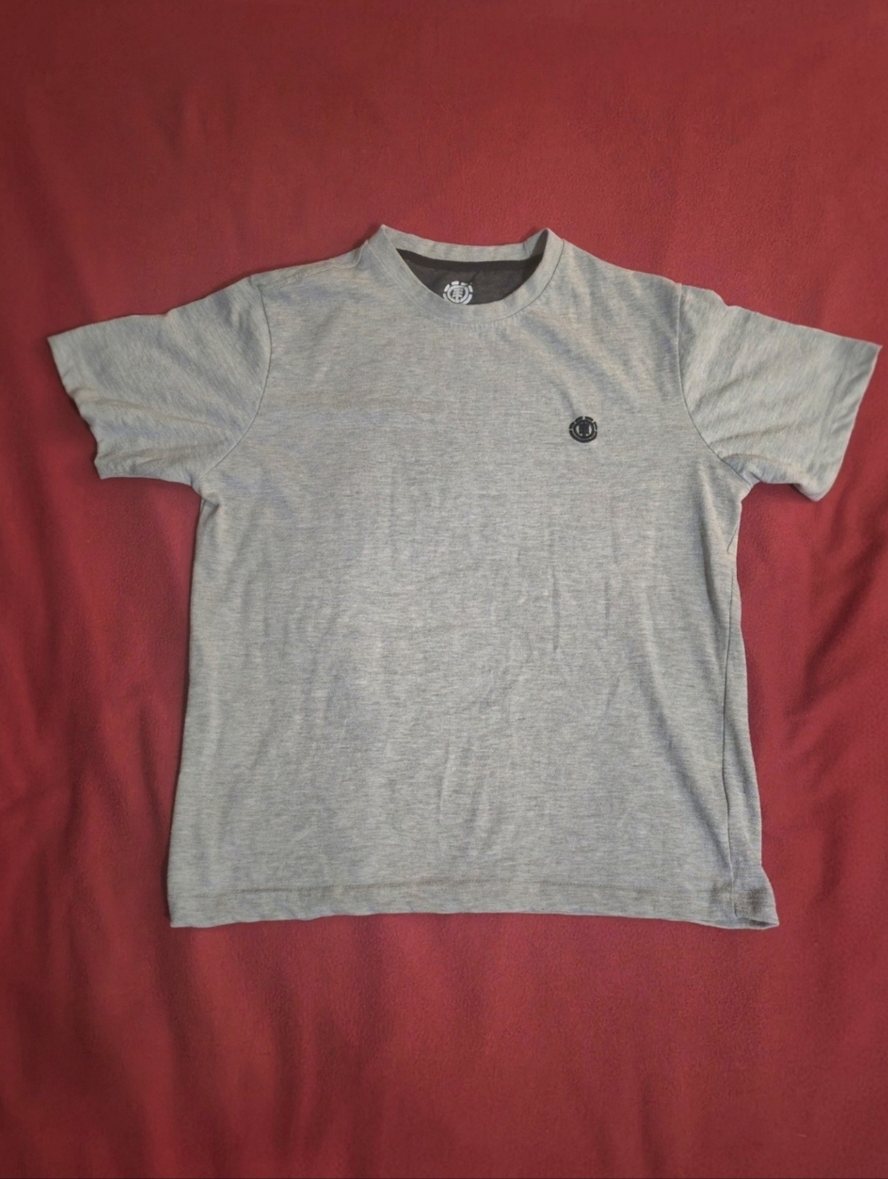 Element Gray Crewneck Tee with Black Chest Logo